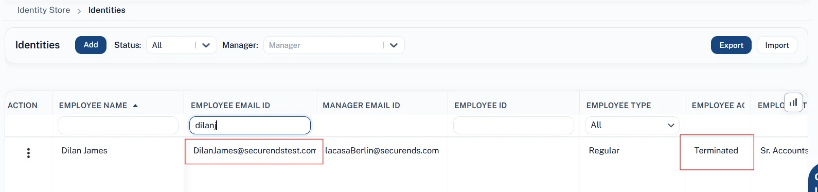 SecurEnds detecting terminated employee status