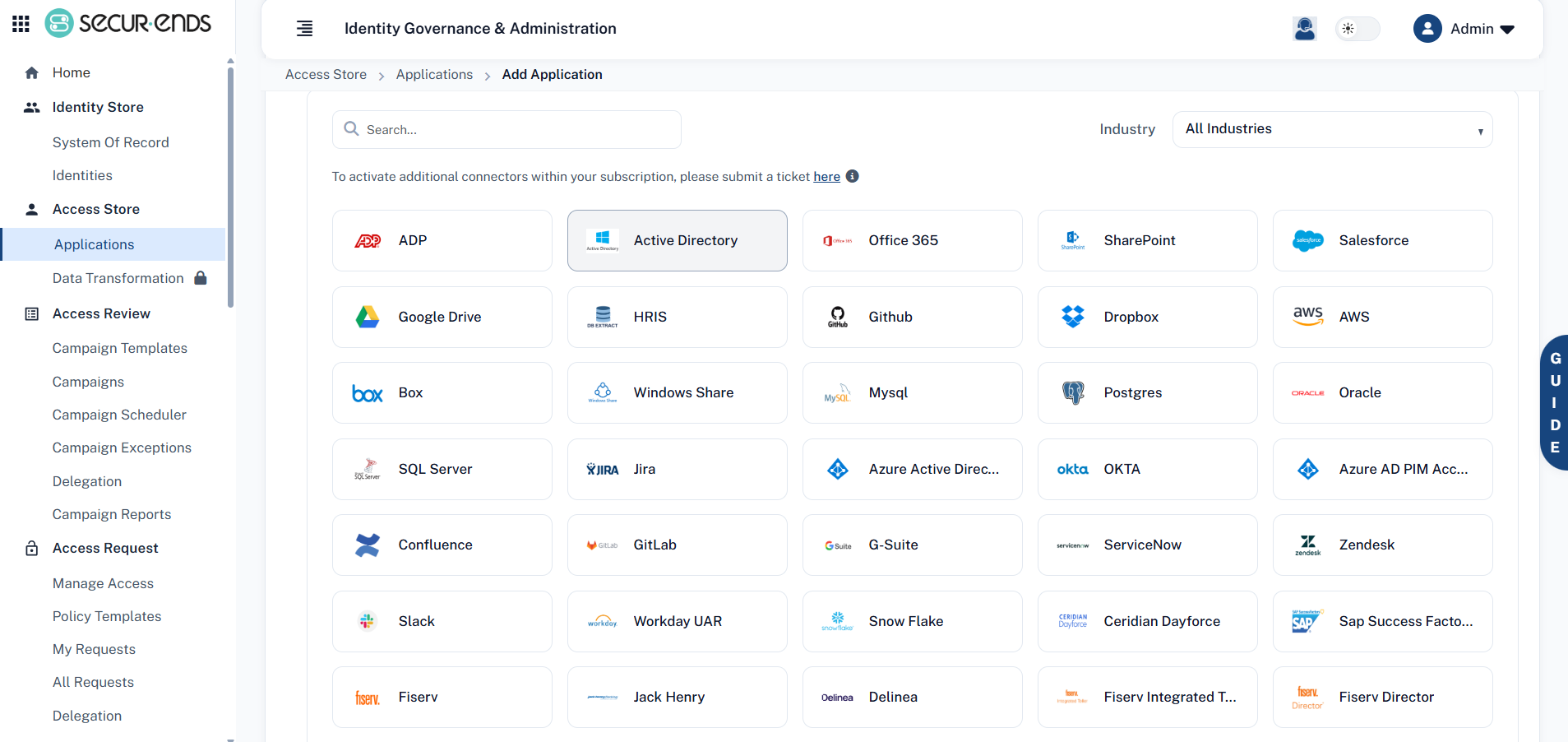 Applications Catalog Screenshot