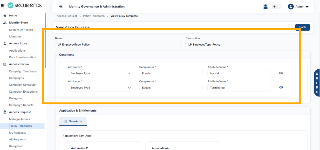 Visibility Policy Standard Attribute Configuration