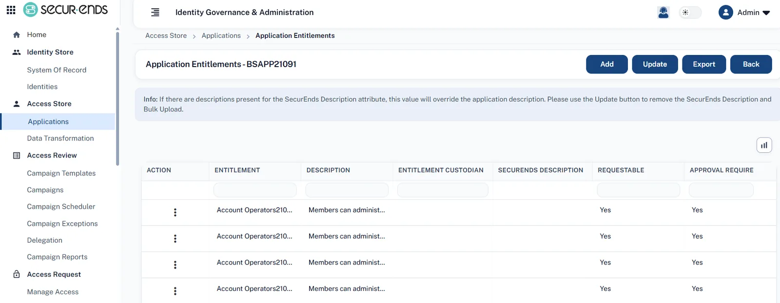 SecurEnds Q3 2026 – 3.2 Manual Entitlement Creation