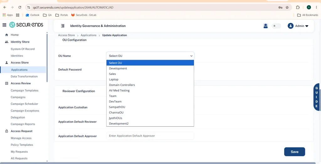 SecurEnds Q3 2026 – 3.7 Active Directory OU Selection & Default Provisioning Password