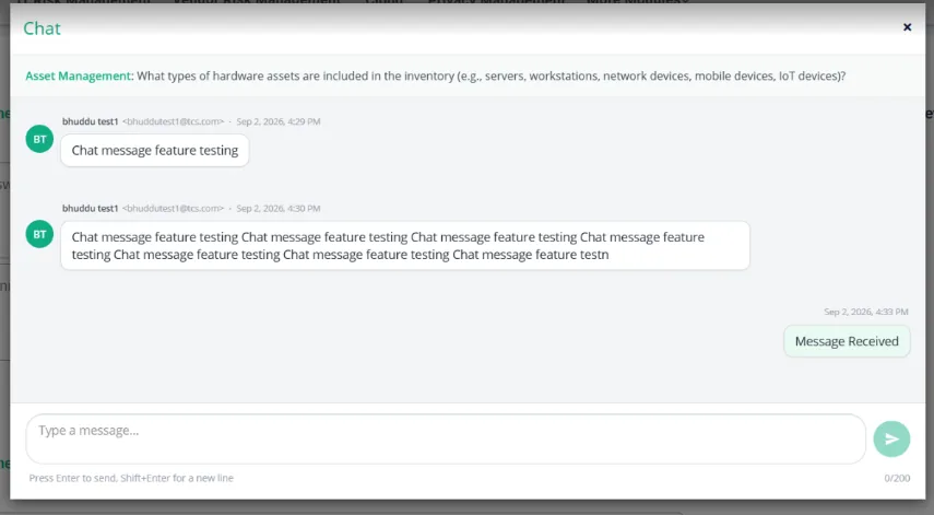 SecurEnds Q3 2026 – 7.1 In-Question Collaboration Chat